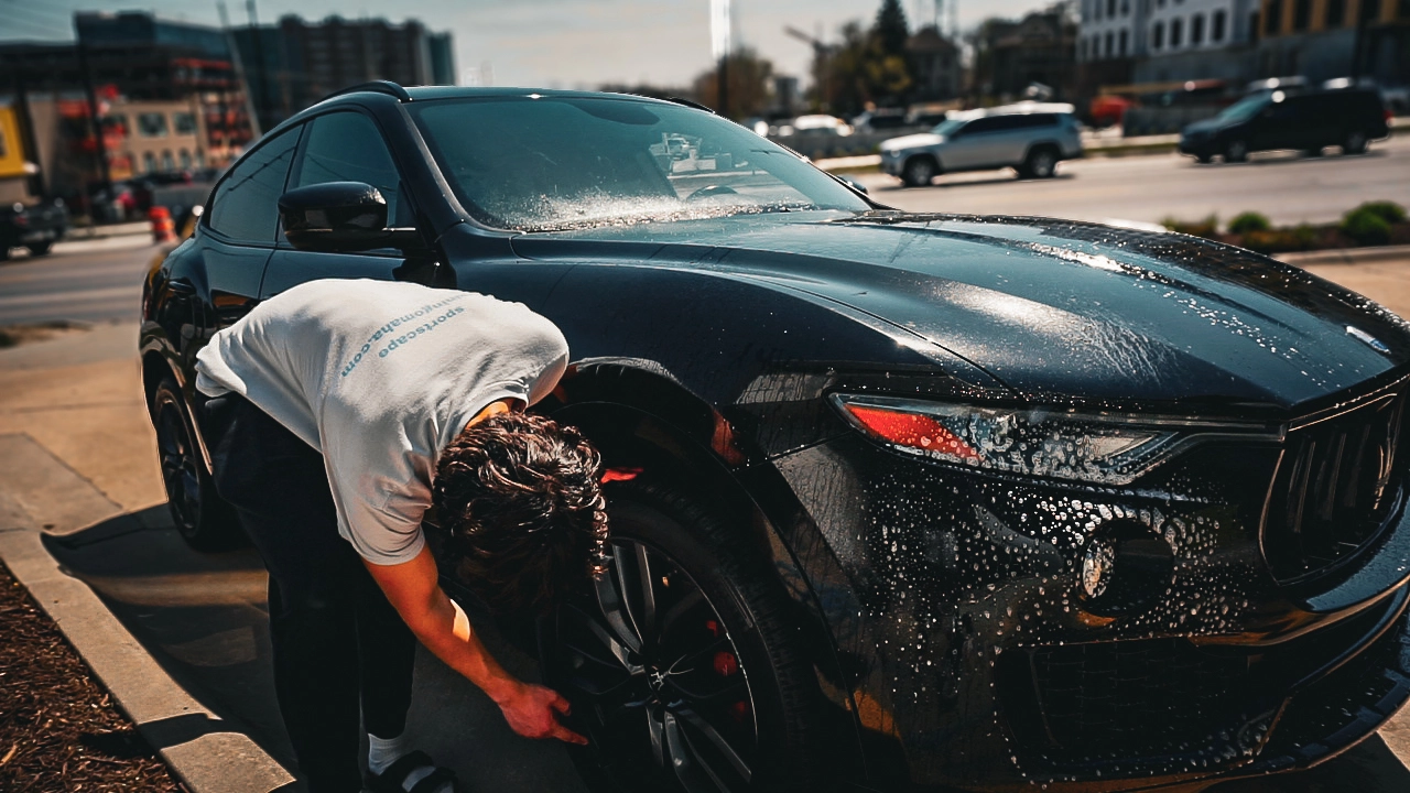 Paint correction on black Maserati - Signature Auto Detailing